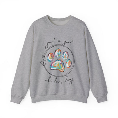 Just A Girl How Loves Dogs Crewneck Sweatshirt