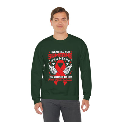 I wear red for someone Crewneck Sweatshirt