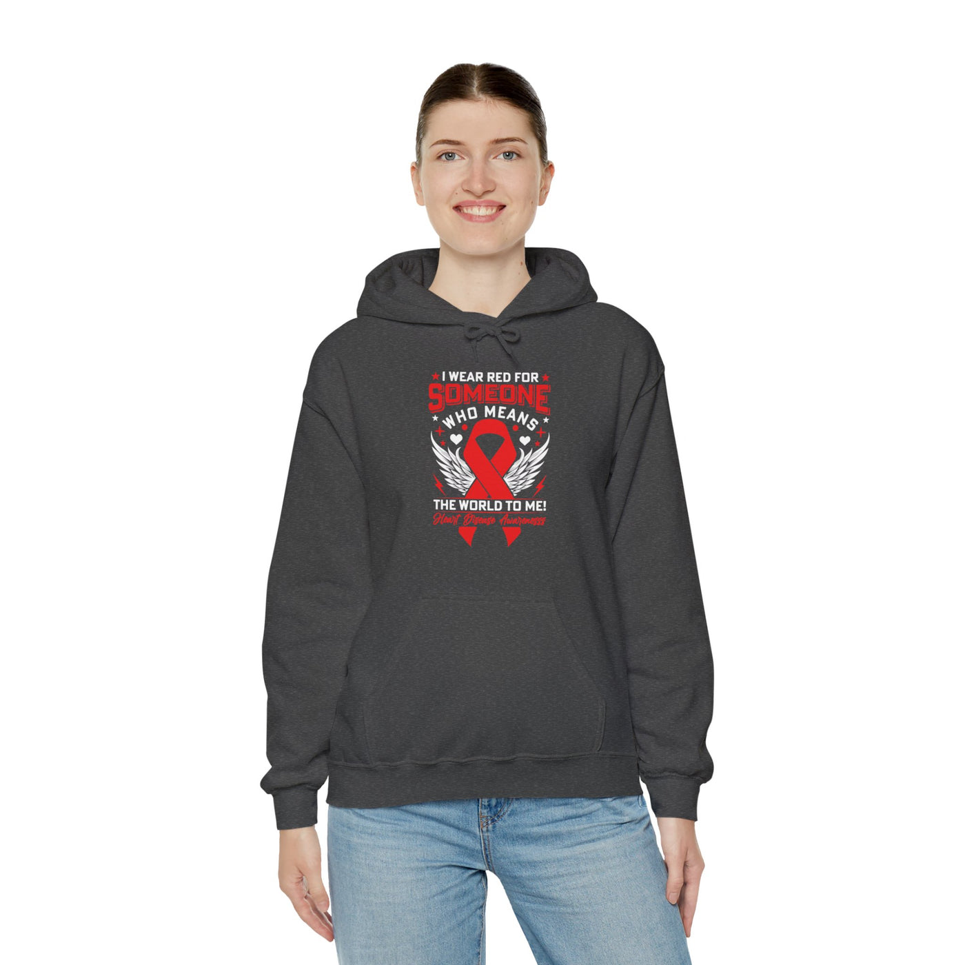 I wear red for someone Hooded Sweatshirt