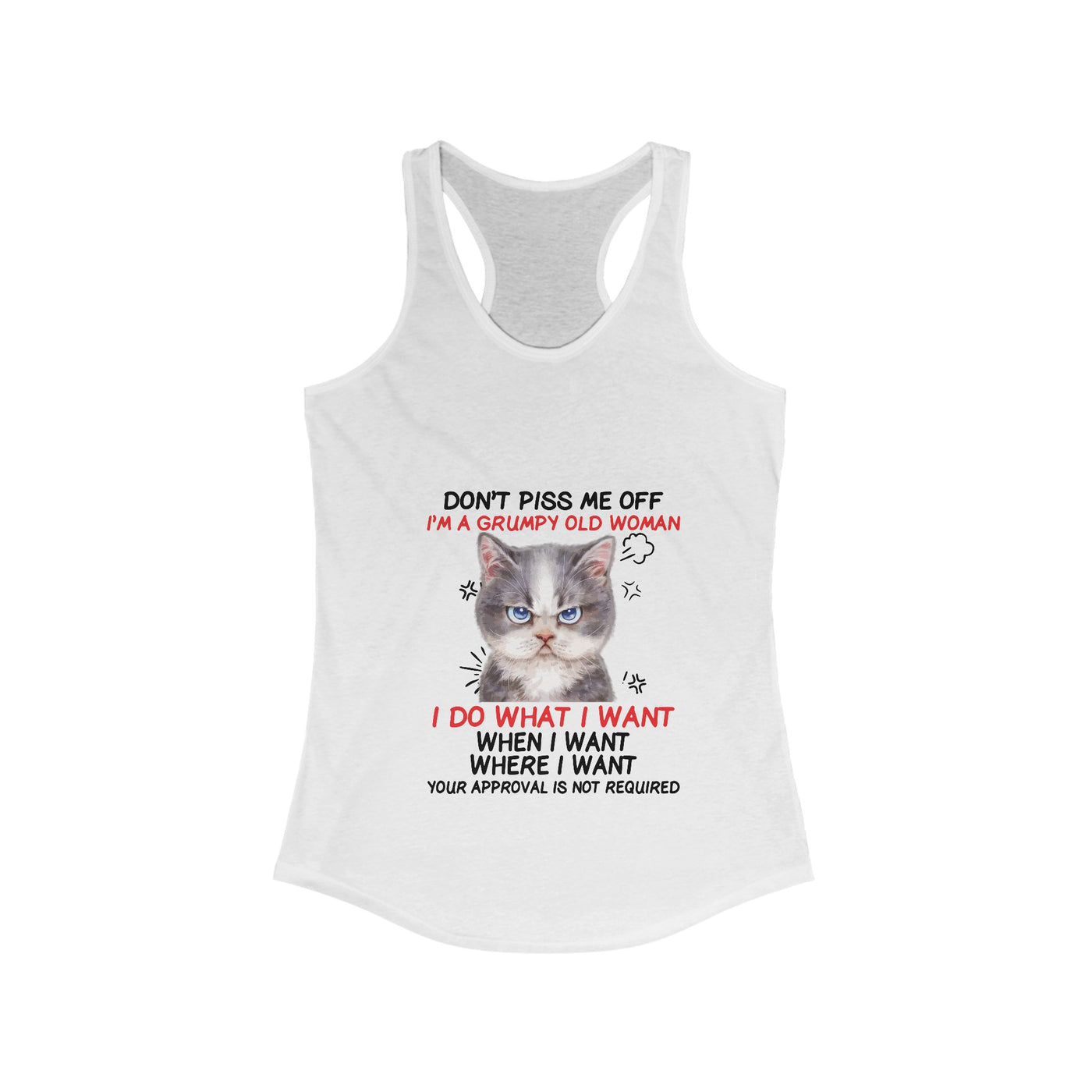 Angry Cat Racerback Tank