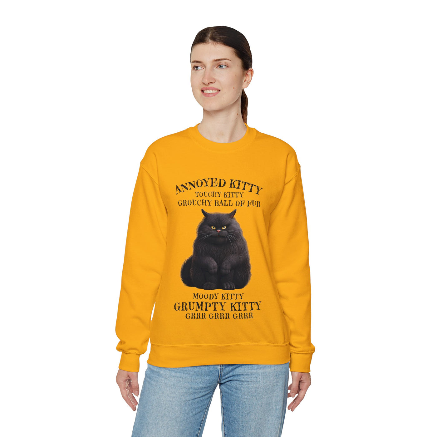 Annoyed Kitty Crewneck Sweatshirt