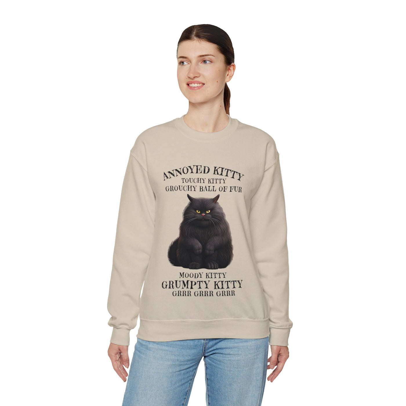 Annoyed Kitty Crewneck Sweatshirt