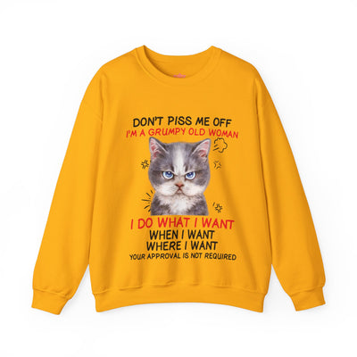 Angry Cat Crewneck Sweatshirt