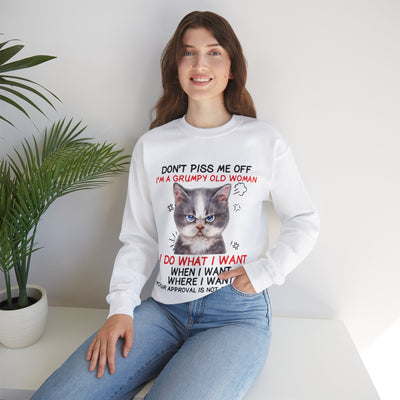 Angry Cat Crewneck Sweatshirt