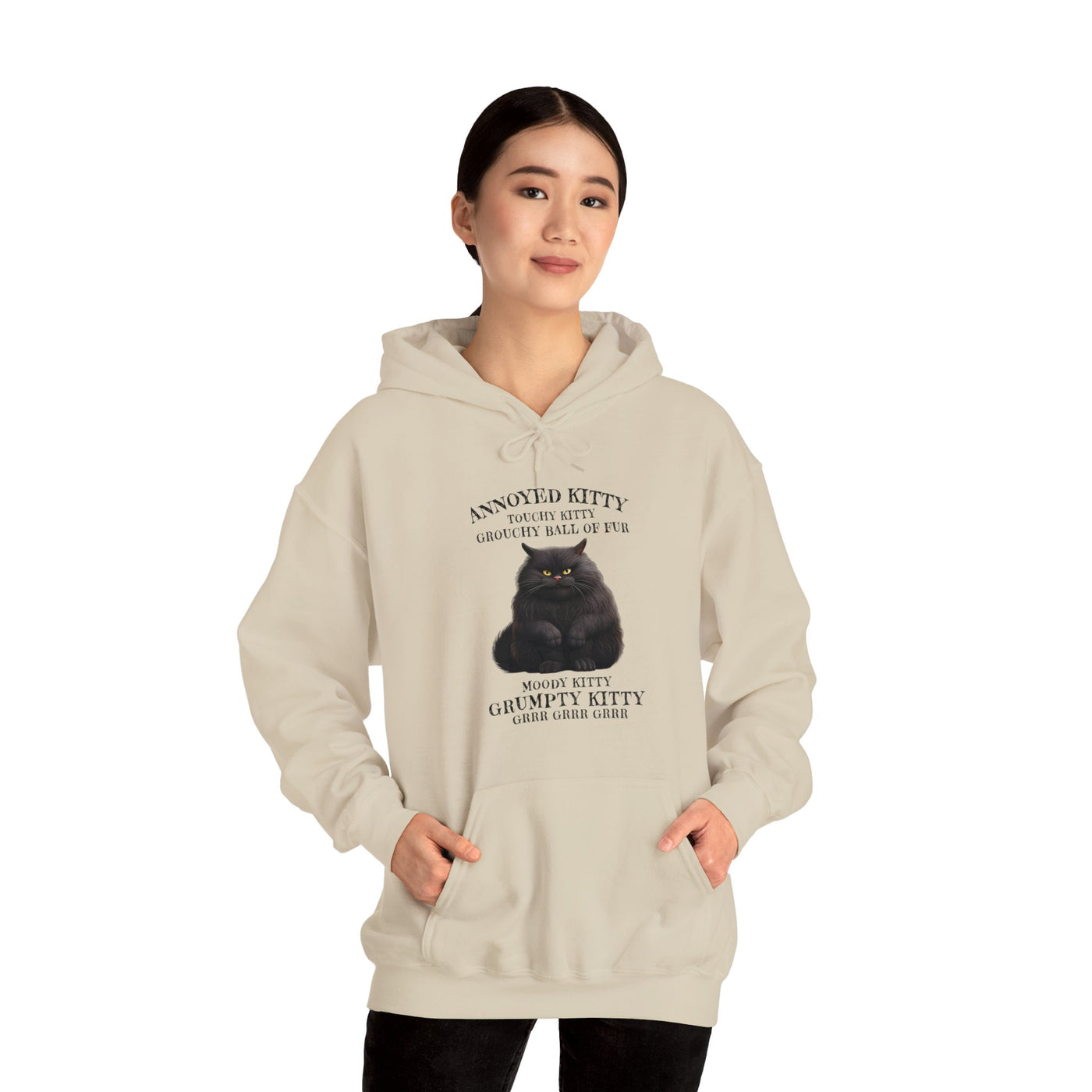 Annoyed Kitty Hooded Sweatshirt