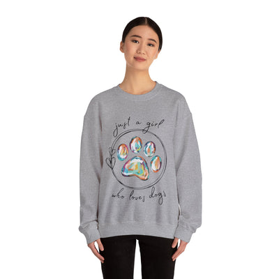 Just A Girl How Loves Dogs Crewneck Sweatshirt