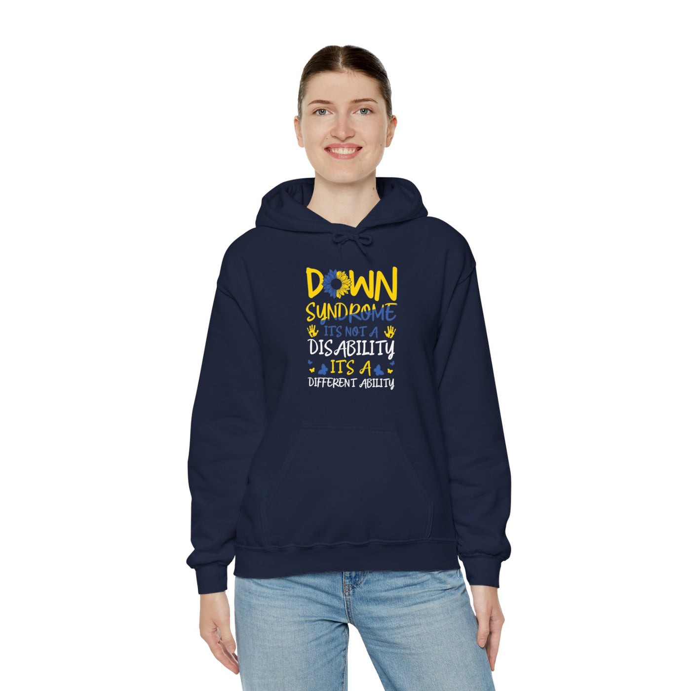 DOWN SUNDROME Hooded Sweatshirt