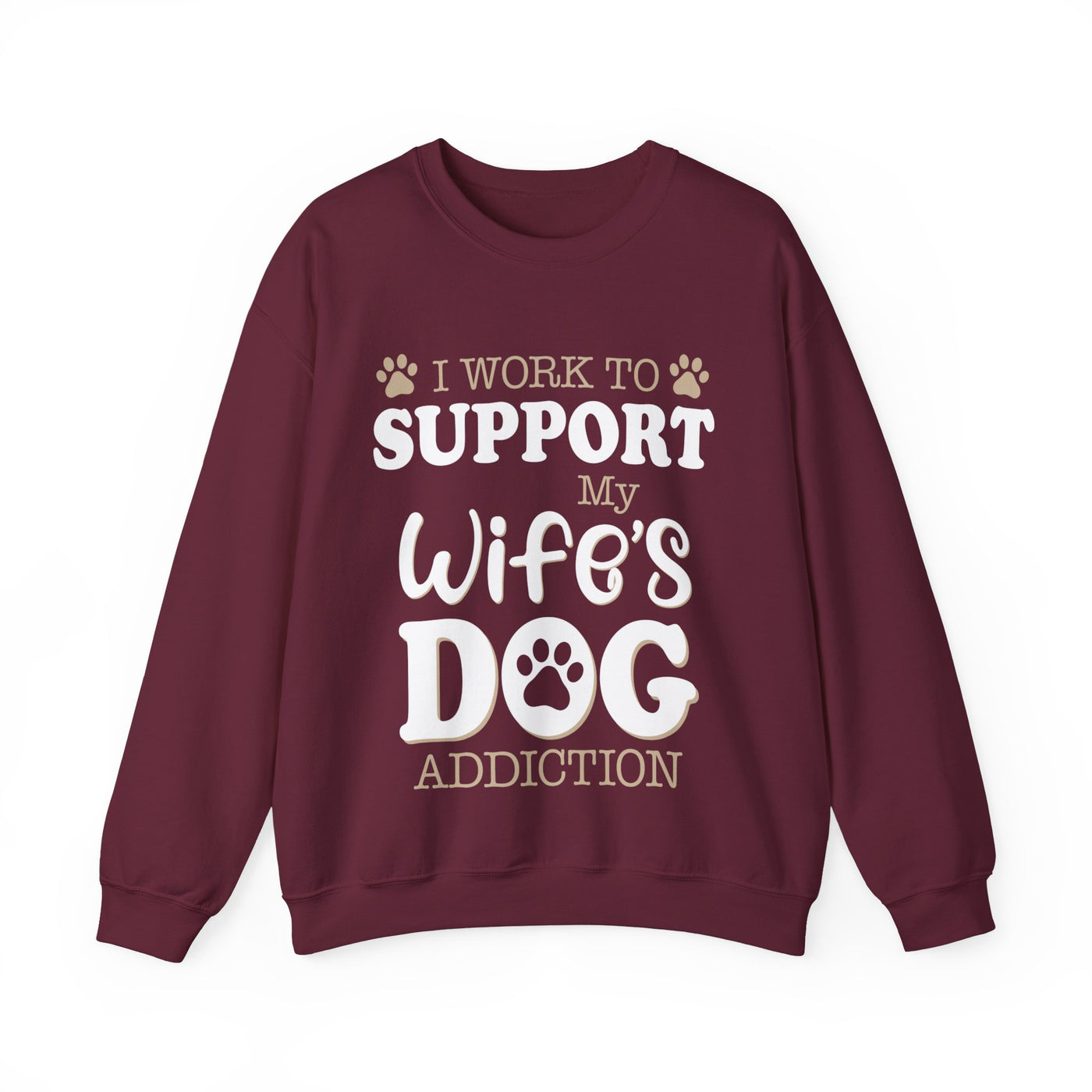 Support  My Wife Dog Crewneck Sweatshirt