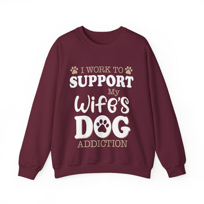 Support  My Wife Dog Crewneck Sweatshirt