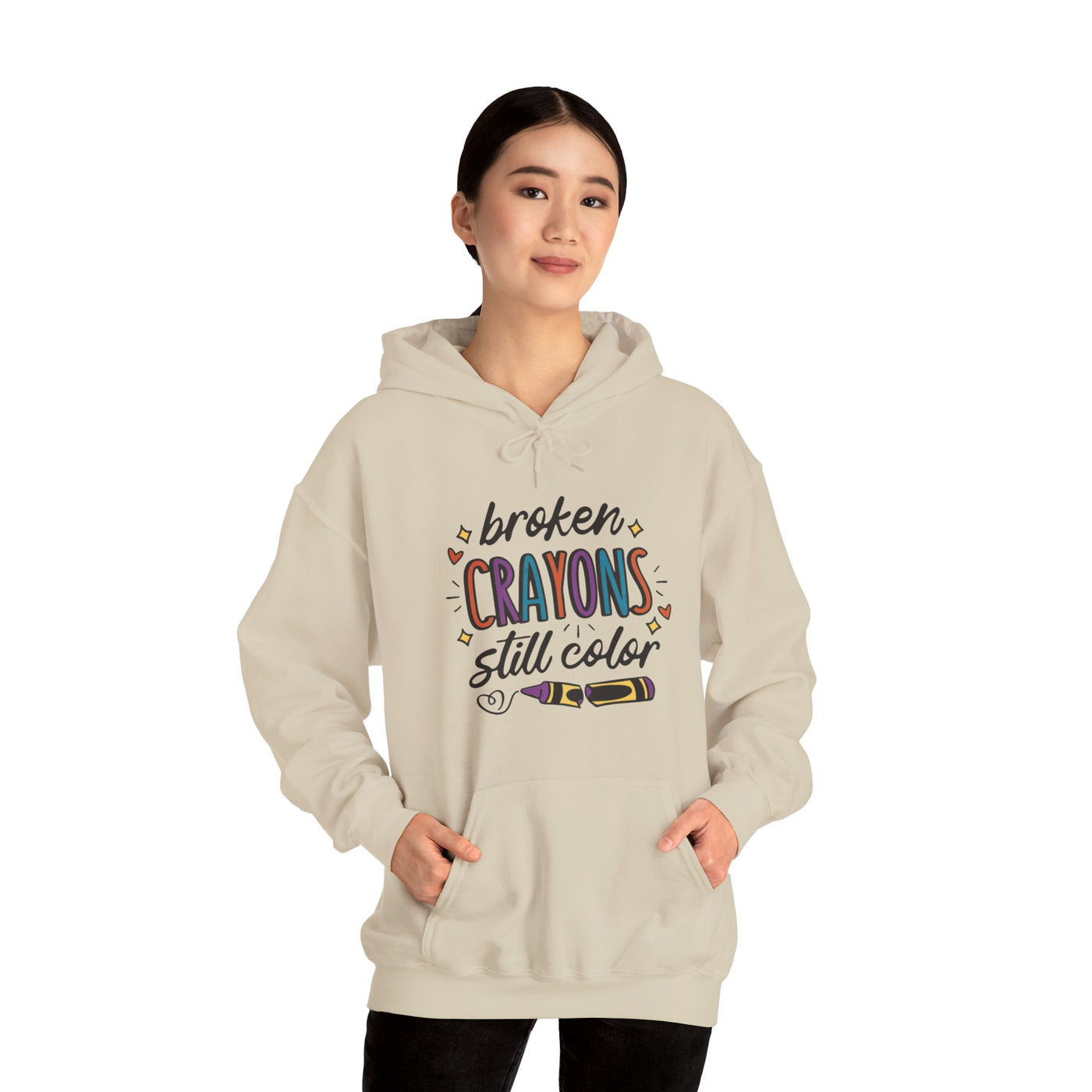 Broken Crayons Hooded Sweatshirt