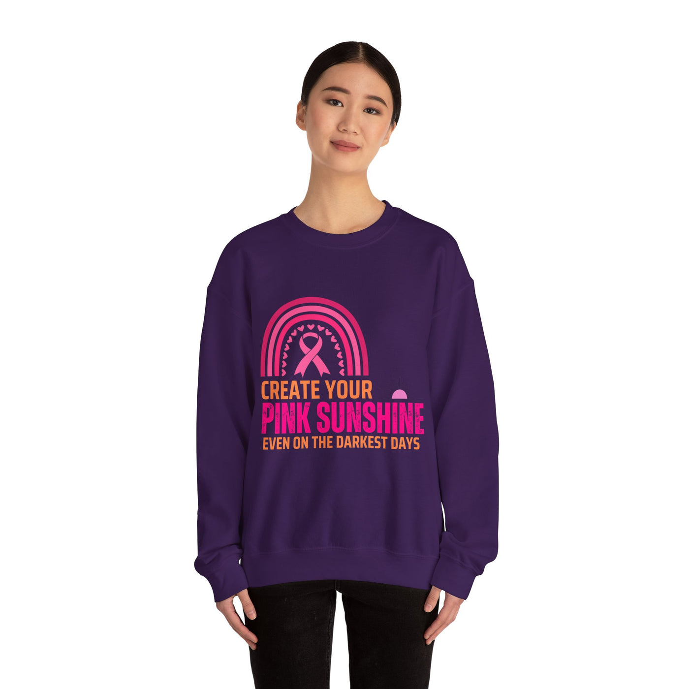 Pink Sunshine  Crewneck Sweatshirt