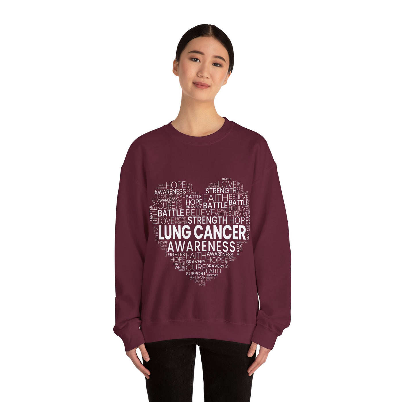 Lung Cancer Awareness Crewneck Sweatshirt