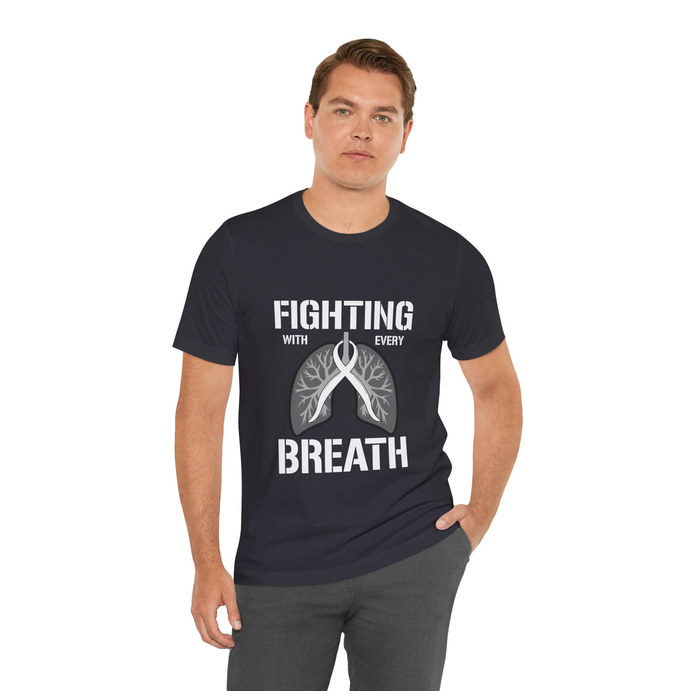 Fighting  With Every Breath Short Sleeve Tee