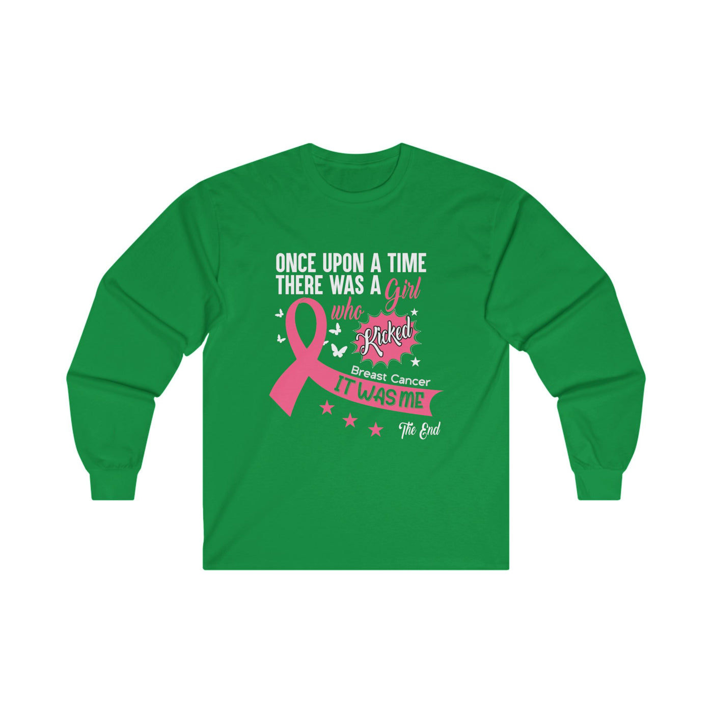 A Girl Who Kicked Breast Cancer Long Sleeve Tee