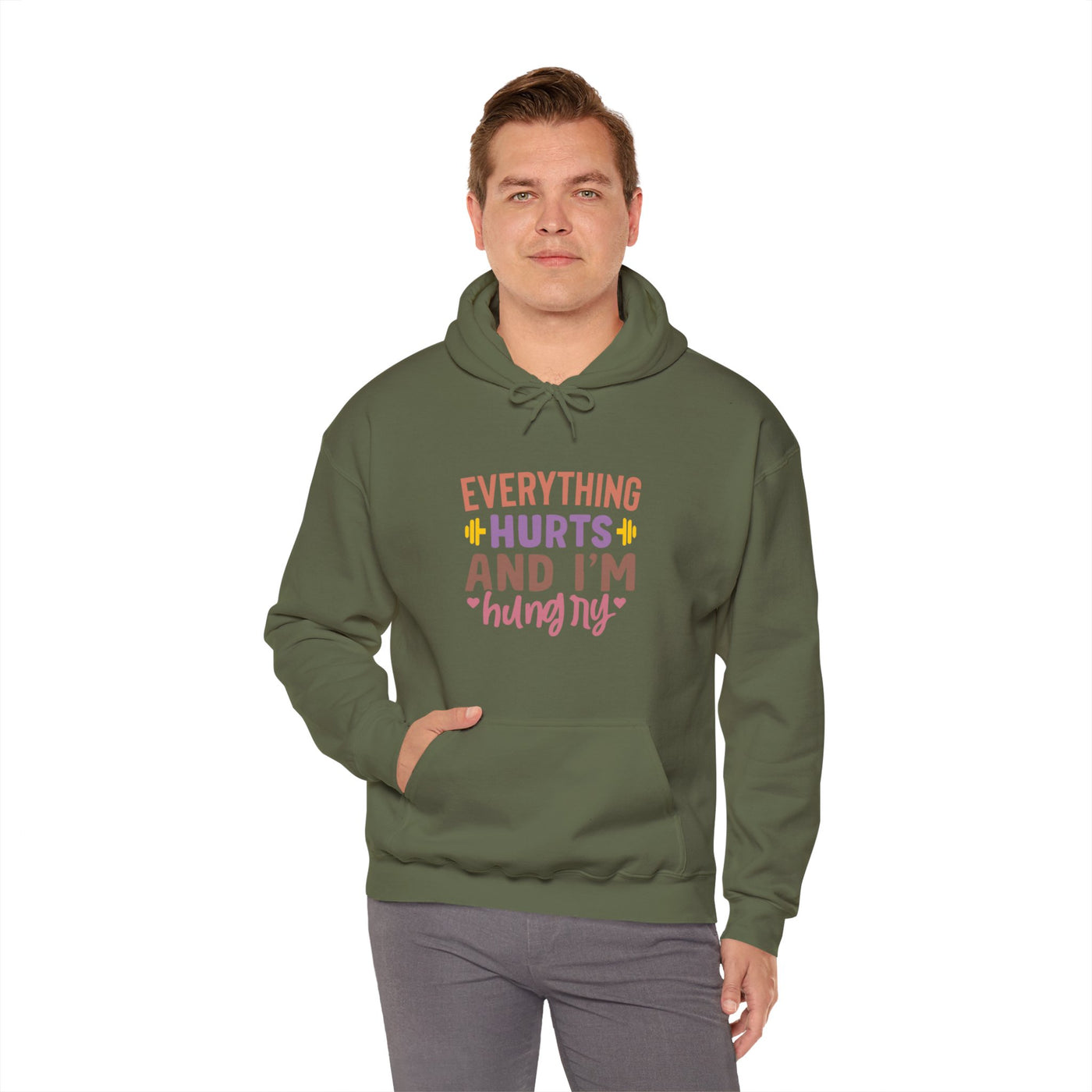 Everything hurts and Hooded Sweatshirt