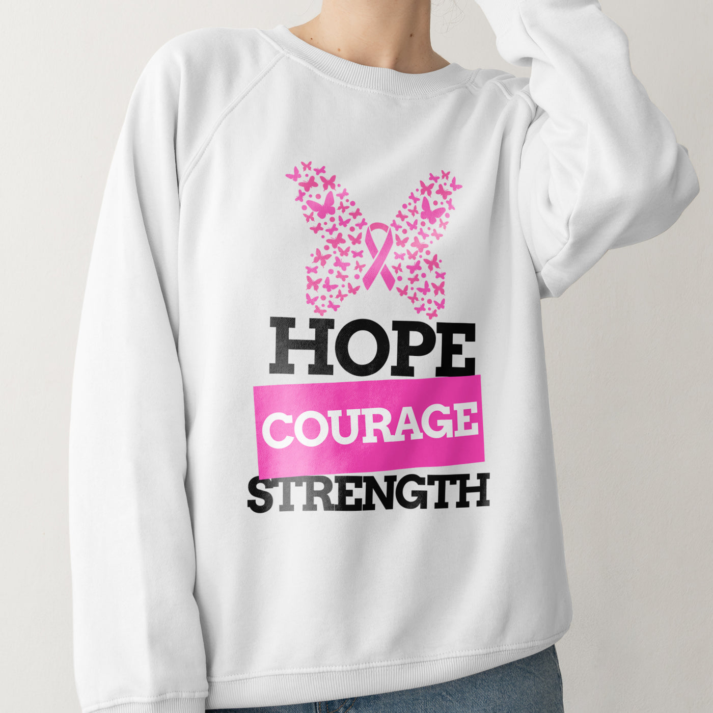 Hope.Courage.Strength Crewneck Sweatshirt