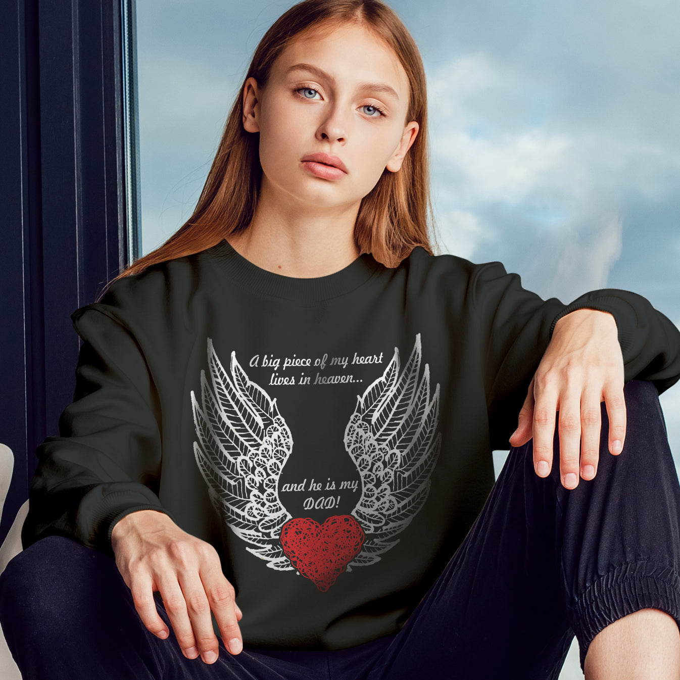 He is my dad Crewneck Sweatshirt