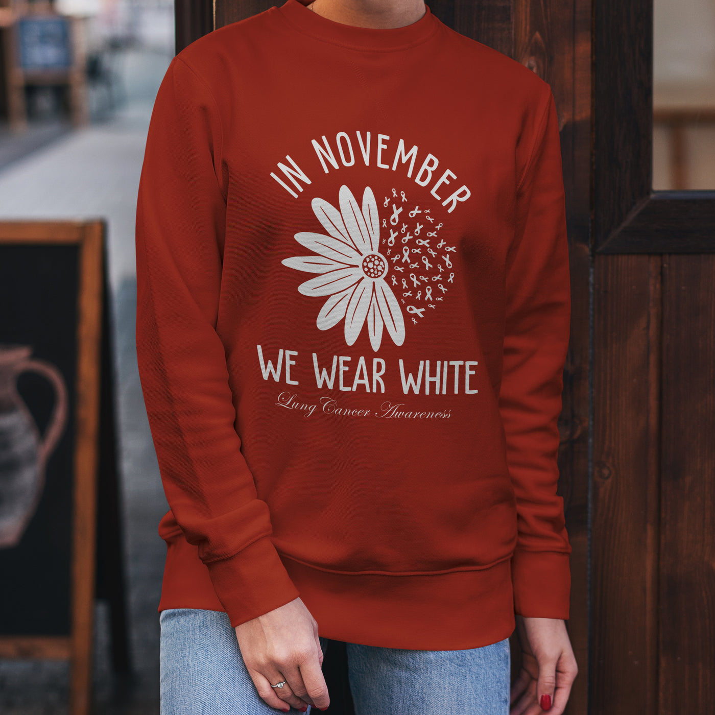 WE WEAR WHITE Crewneck Sweatshirt