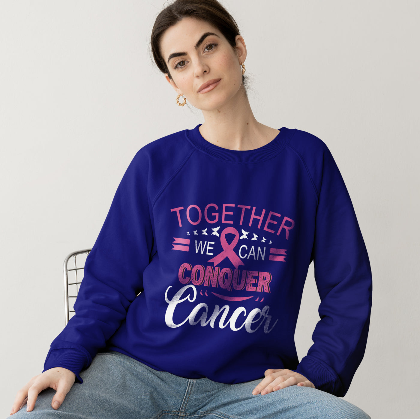 We Can Conquer Short Crewneck Sweatshirt